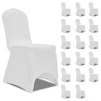 vidaXL Navlake za stolice rastezljive bijele 18 kom