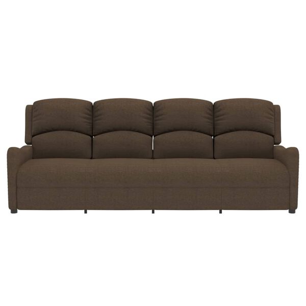 vidaXL Masažni četverosjed od tkanine smeđi