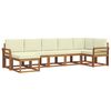 vidaXL Set vanjskih sofa 7 kom. Prirodna i krem