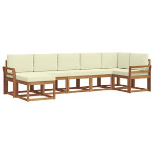 vidaXL Set vanjskih sofa 7 kom. Prirodna i krem