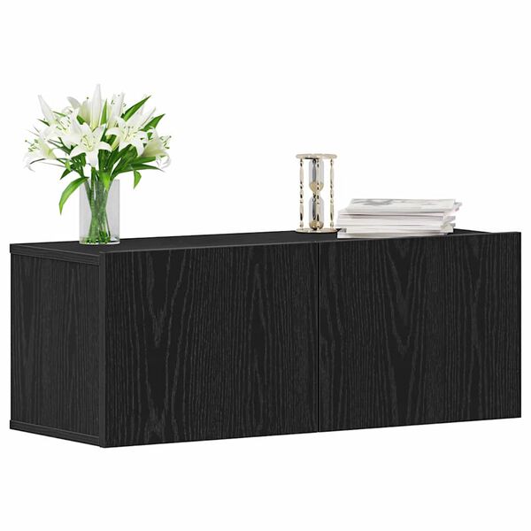 vidaXL TV ormar 2 pcs Crni hrast 80 x 30 x 30 cm Konstruirano drvo