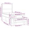 vidaXL Box spring krevet s madracem tamnozeleni 90x200 cm bar&scaron;unasti