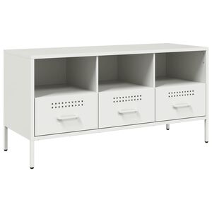 vidaXL TV ormarić bijeli 100,5 x 39 x 50,5 cm čelični