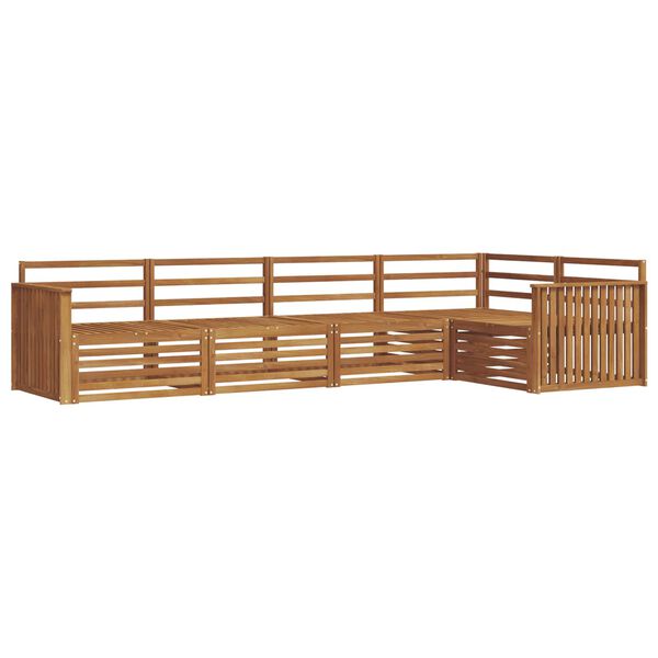 vidaXL Set vanjskih sofa 5 pcs Prirodna Čvrsto drvo akacije