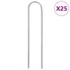vidaXL Klinovi za tlo U-oblika 25 kom 15 x 3,5 cm od pocinčanog čelika