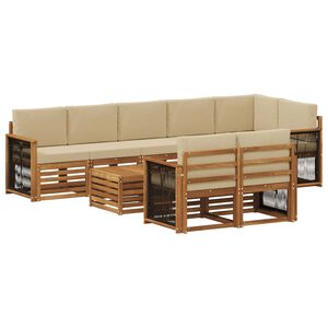 vidaXL Set vanjskih sofa 8 kom. Prirodna