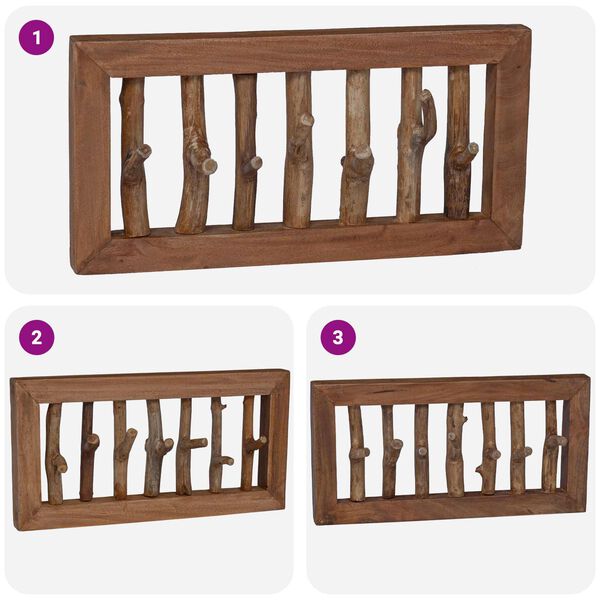 vidaXL Vje&scaron;alica Smeđa 50 x 11 x 25 cm Čvrsto mahagonijsko drvo