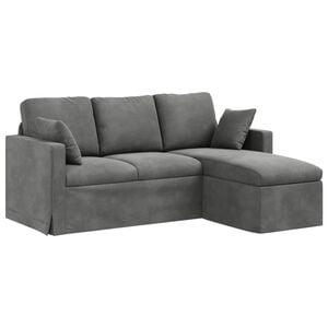 vidaXL Sofa Tamno siva 198 x 134 x 80 cm Bar&scaron;un