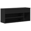 vidaXL Klupa za cipele crna 102x30,5x45 cm izrađeno drvo