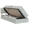 vidaXL Krevet s od storage s uzglavljem Svjetlosiva 90 x 190 cm Bar&scaron;un