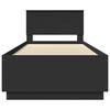 vidaXL Krevetna konstrukcija Crna 90 x 200 cm Konstruirano drvo