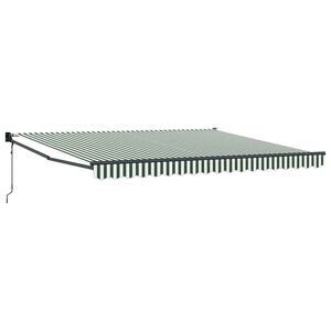 vidaXL Skrovita tenda Zelena i bijela 400 &times; 300 cm