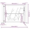 vidaXL Vrtna vrata antracit 100x75 cm dizajn s čeličnim travom