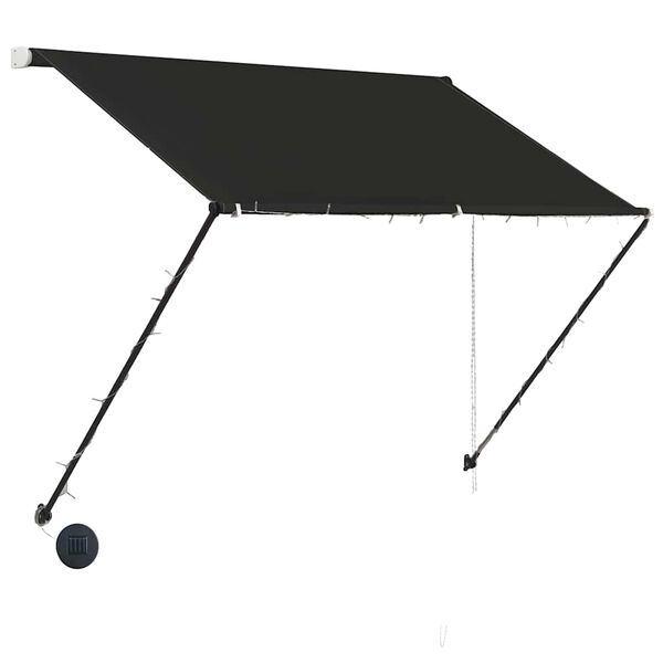 vidaXL Tenda na uvlačenje s LED svjetlima 150 x 150 cm antracit