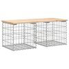 vidaXL Vrtna klupa s gabionskim dizajnom 103x44x42 cm masivna borovina