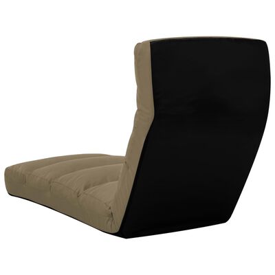 vidaXL Sklopiva podna stolica od umjetne kože boja cappuccina