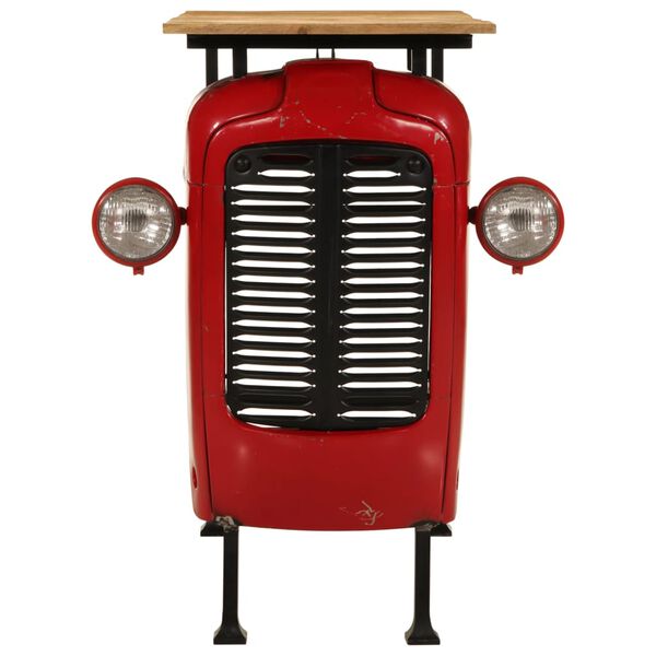 vidaXL Barski stol u obliku traktora crveno-smeđi 55x120x107 cm drveni