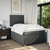 vidaXL Krevet box spring s madracem tamnosivi 120 x 190 cm tkanina