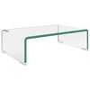 vidaXL Stalak za TV/Monitor Stakleni Prozirni 40x25x11 cm