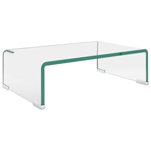 vidaXL Stalak za TV/Monitor Stakleni Prozirni 40x25x11 cm