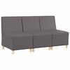 vidaXL Modularna sofa bez naslona 3 pcs Siva 55 x 74 x 82 cm