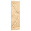 vidaXL Klizna vrata s priborom za montažu 70 x 210 cm masivna borovina