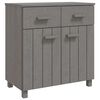 vidaXL Komoda HAMAR svjetlosiva 79 x 40 x 80 cm od masivne borovine