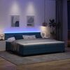 vidaXL LED Box Spring Krevet Tamno plava 200 x 200 cm Bar&scaron;un