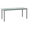 vidaXL Vrtni stol svjetlosivi 190 x 90 x 74 cm od aluminija i stakla