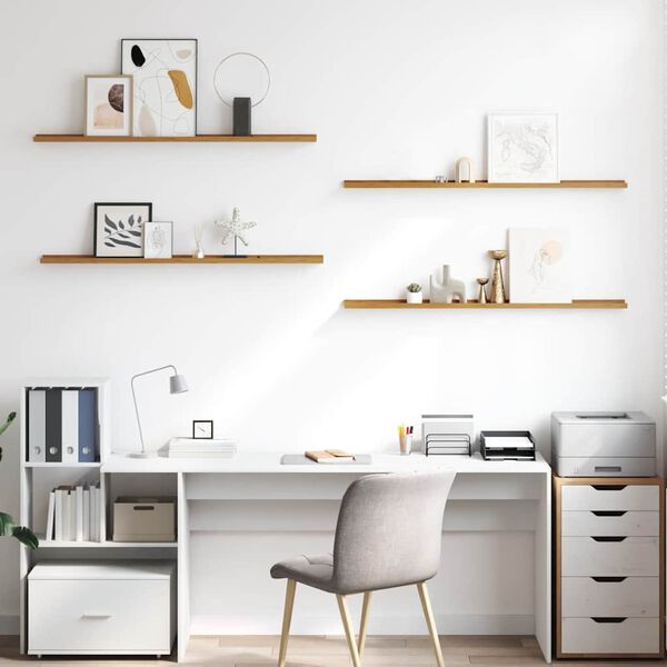 vidaXL Polica na zidu Zidne 4 pcs Bež 115 x 9 x 3 cm Konstruirano drvo