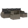vidaXL 6-dijelni set vrtnih sofa od poliratana s jastucima sivi