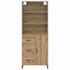 vidaXL Highboard Umjetnički hrast 69,5 x 34 x 180 cm Konstruirano drvo