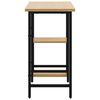 vidaXL Stol za računalo crni i boja hrasta 80 x 40 x 72 cm MDF i metal