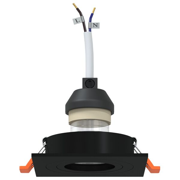 vidaXL Spotlights s reflektorima 6 pcs Crna 9 x 9 x cm Aluminij