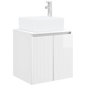 vidaXL Umivaonik s policom Bijela visokog sjaja 53 x 35 x 63 cm