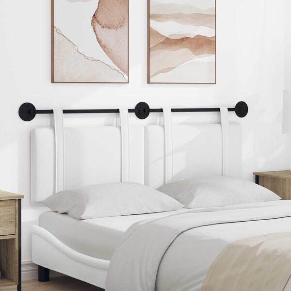 vidaXL Držeće uzglavlje Zidne Bijeli 130 x 55 x 5 cm tkanina