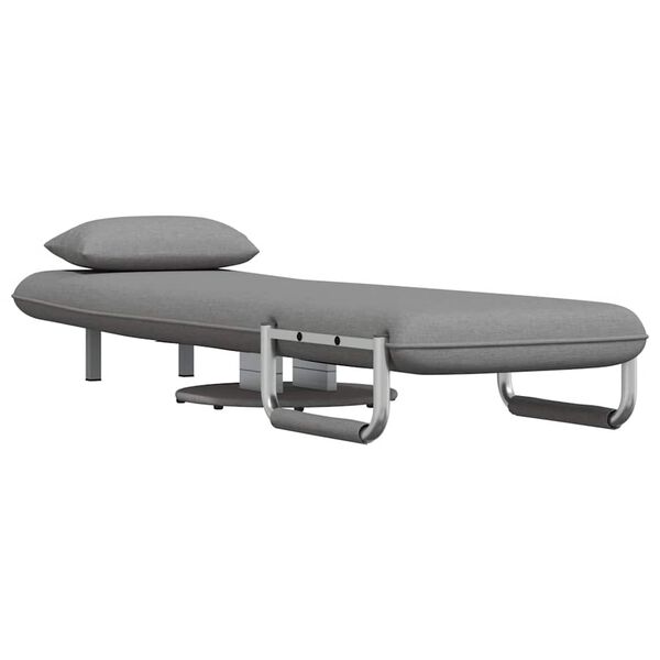 vidaXL Okretna stolica sofa krevet od tkanine svjetlosivi