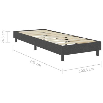 vidaXL Box spring okvir za krevet od tkanine sivi 100 x 200 cm