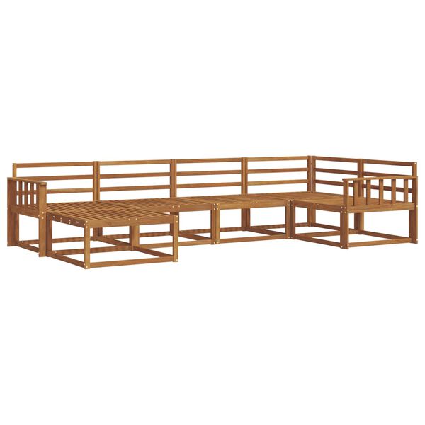 vidaXL Set vanjskih sofa 6 pcs Prirodna Čvrsto drvo akacije