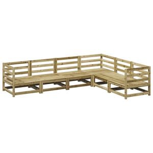 vidaXL 6-dijelni set vrtnih sofa od impregnirane borovine