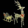 vidaXL Reindeer vuče saonice Topla bijela 70 x 26 x 128.5 cm Akril