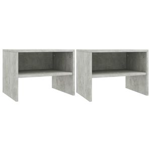 vidaXL Noćni ormarići 2 kom boja betona 40x30x30 cm konstruirano drvo