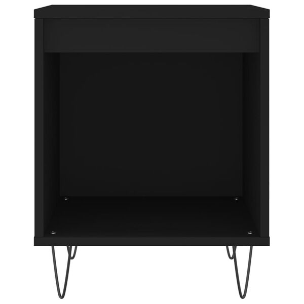 vidaXL Noćni ormarić crni 40x35x50 cm od konstruiranog drva