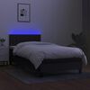 vidaXL Krevet box spring s madracem LED crni 90x190 cm od tkanine