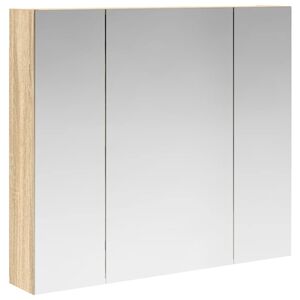 vidaXL Kupaonski ormar s ogledalom Sonoma hrast 80 x 14.5 x 70 cm