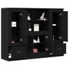 vidaXL Highboard Crni hrast 132 x 35.5 x 103.5 cm Konstruirano drvo