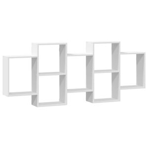 vidaXL Zidna polica bijela 159x18x65 cm od konstruiranog drva