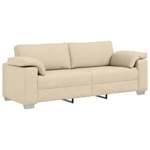 vidaXL Sofa Krema 219 x 80 x 82 cm tkanina