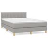 vidaXL Krevet box spring s madracem svjetlosivi 140x200 cm od tkanine