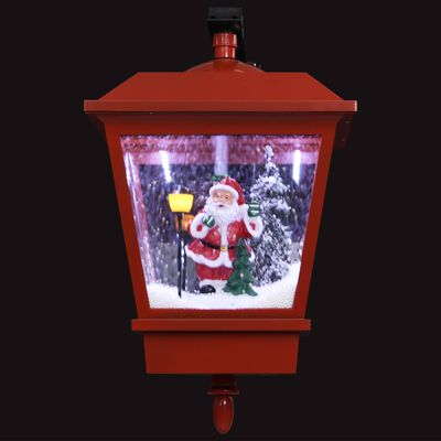 vidaXL Božićna zidna svjetiljka s Djedom Mrazom LED crvena 40x27x45 cm